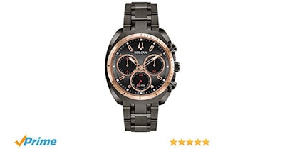 Amazon.com: Bulova Men's 'Curv Collection' Quartz Stainless Steel Casual Watch, 