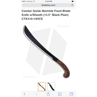 GOLOK MACHETE  | CONDOR Tool & Knife