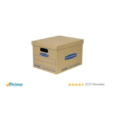 Amazon.com : Bankers Box SmoothMove Classic Moving Boxes, Tape-Free Assembly, Sm