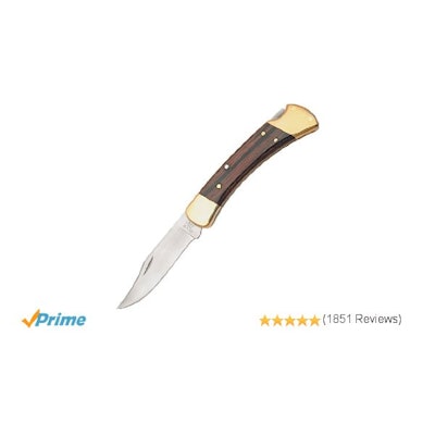 Amazon.com : Buck Knives 110 Famous Folding Hunter Knife with Genuine Leather Sh