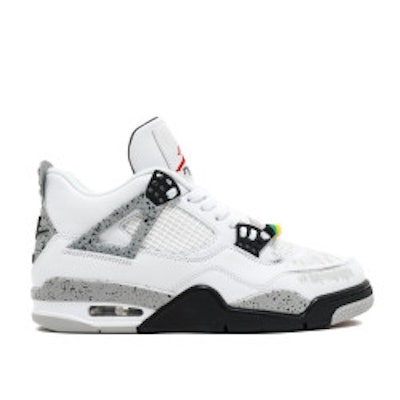 air jordan 4 retro "do the right thing pack" - white/fire red-black-tech grey - 
