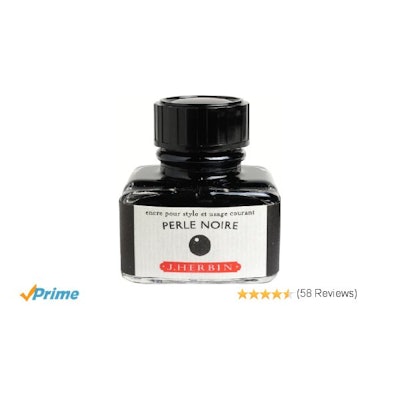 Amazon.com : J Herbin Black 30ml Bottled Ink : Bottled Pen Ink : Office Products