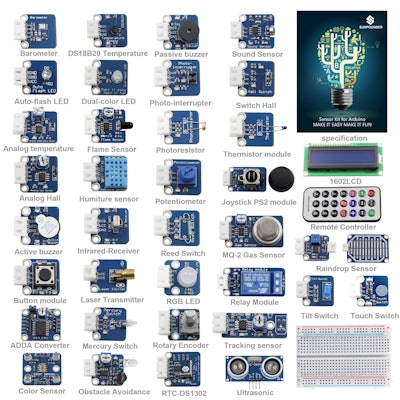 37 SunFounder Modules Sensor Kit V2.0 for Arduino