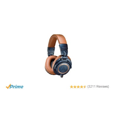 Amazon.com: Audio-Technica ATH-M50xBL Professional Studio Monitor Headphones: Mu
