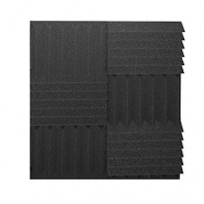 mybecca 6 Pack Acoustic Wedge Studio Soundproofing Foam Wall Tiles 24" X 24" X 3