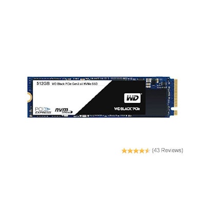WD Black 512GB Performance SSD - 8 Gb/s M.2 2280 PCIe NVMe Solid Sta