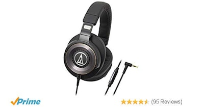 Audio-Technica ATH-WS1100iS Solid Bass Over-Ear Headphones with In-l