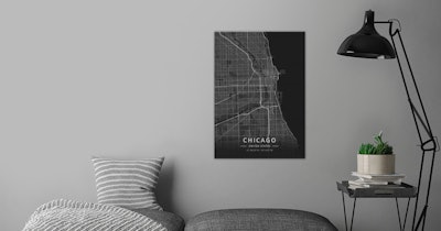 Chicago, United States by DesignerMap Art