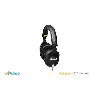 Amazon.com: Marshall Monitor Over The Ear Original Studio Headphones with Mic &