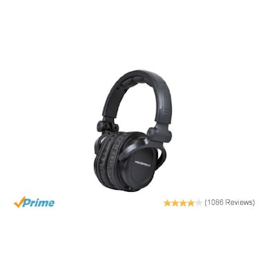 Monoprice 108323 Premium Hi-Fi DJ Style Over-the-Ear Pro Headphone B