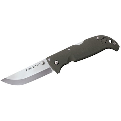 Cold Steel 20NPF Finn Wolf Folding Knife 3-1/2" Blade, OD Green Griv-Ex Handles 