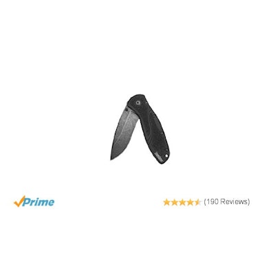 Amazon.com: Kershaw 1670BW Blur Folding Knife with Blackwash SpeedSafe: Sports &