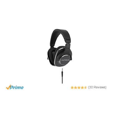Amazon.com: Koss Pro4S Full Size Studio Headphones, Black with Silver Trim: Home