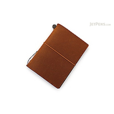 Traveler's Notebook Starter Kit - Passport Size - Camel Leather - JetPens.com