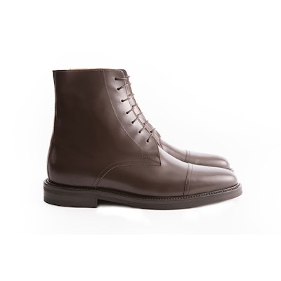 7-Eyelet, Mid-Ankle, Captoe Dress Boot, Handcrafted in Italy