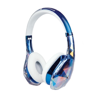 Monster Diamond Tears Edge On-Ear Headphones- Clear Blue