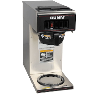Bunn VP17-1 SS Stainless Steel Pourover Coffee Brewer with 1 Lower Wa