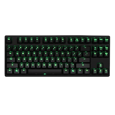Ducky DK9087 Shine 3 TKL Mechanical Keyboard Green LED Backlit (Red Cherry MX)