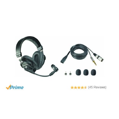 Amazon.com: Audio-Technica BPHS1 Broadcast Stereo Headset with Dynamic Boom Mic: