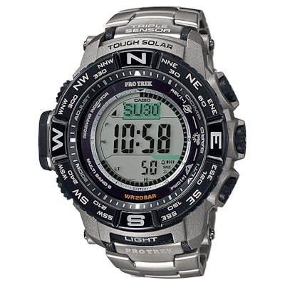 Titanium Casio 3500T Pro Trek triple v3 sensor watch
