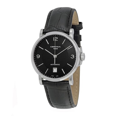 Certina DS Caimano Automatic Black Dial Black Leather Men's Watch C017.407.16.05