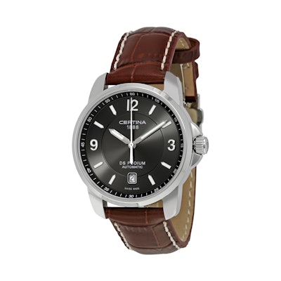 Certina DS Podium Automatic Grey Dial Brown Leather Men's Watch C001.407.16.087.
