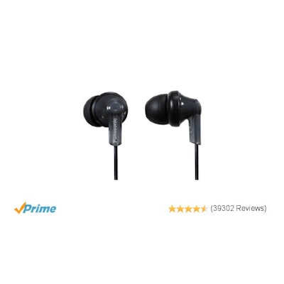 Amazon.com: Panasonic RP-HJE120-PPK In-Ear Headphone, Black: Home Audio & Theate