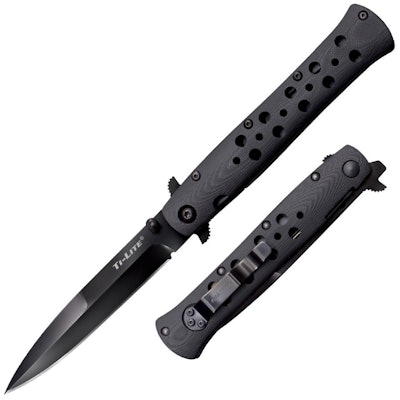 Cold Steel 4" Ti-Lite with G-10 Handle, XHP Steel, DLC Coating