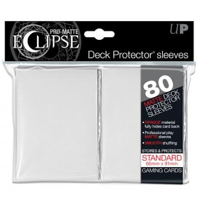 PRO-Matte Eclipse White Standard Deck Protector sleeves 80ct, Ultra PRO