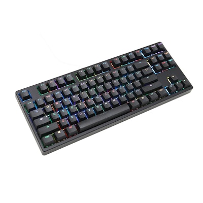 MK Disco Black RGB LED TKL Double Shot PBT Mechanical Keyboard with KBT Black, B
