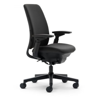 Amia Chair by Steelcase - Black Frame and Base - Black Fabric