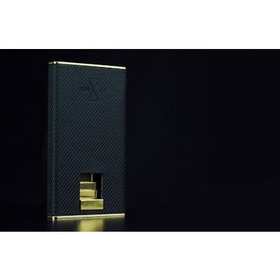 Vanacci Midas, gold plated wallet in Mach Leather