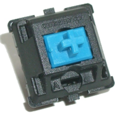Cherry MX Blue Keyswitch -  Plate Mount - Tactile, Click - 5 Pack by Cherry