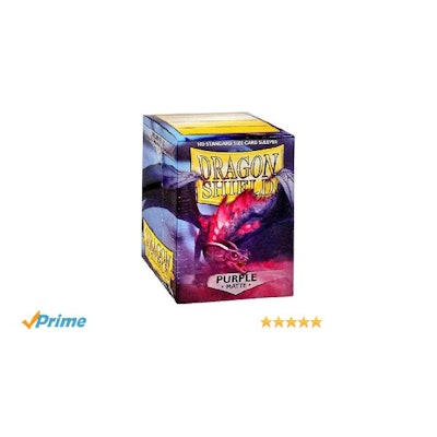 Amazon.com: Card Supplies Dragon Shield Matte Purple Standard Card Sleeves [100 