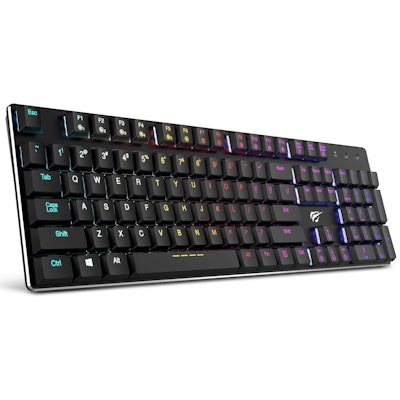 Low Profile Mechanical Keyboard - HAVIT HV-KB395L - 104-Key - RGB