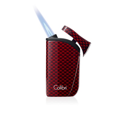 Colibri Falcon carbon fiber single-jet flame refillable butane cigar lighter  | 