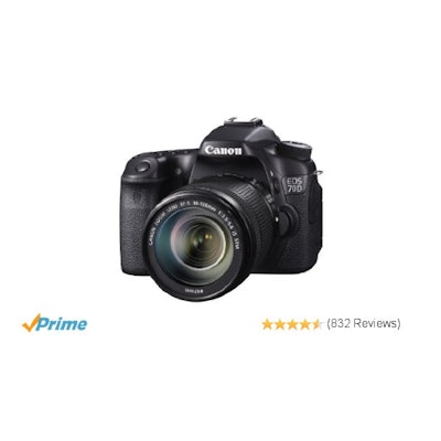 Amazon.com : Canon EOS 70D Digital SLR Camera with 18-135mm STM Lens : Camera &