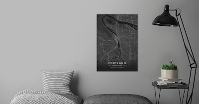Portland, United States by DesignerMap Art
