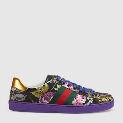 Gucci Uomo - Sneaker in tessuto jacquard floreale - 429441K16401863