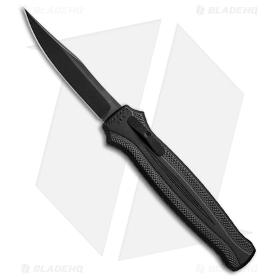 Piranha Rated-R D/A OTF Automatic Knife Tactical Black (3.5" Black) - Blade HQ