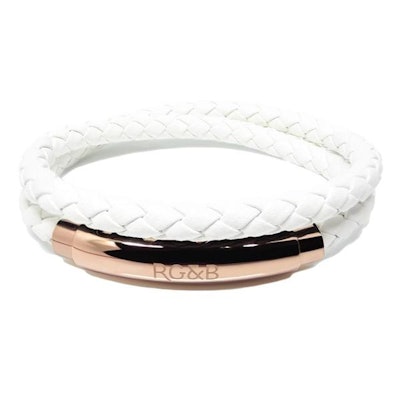 Woven Adjustable Double - RoseGold & White - RoseGold and Black