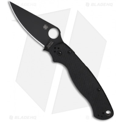 Spyderco | Black G-10 Paramilitary 2 Knife | Free Shipping