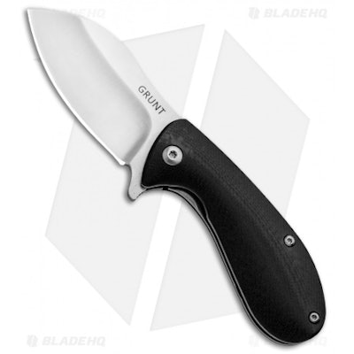 ABKT Grunt | Liner Lock Flipper Knife | Black G-10 - Satin