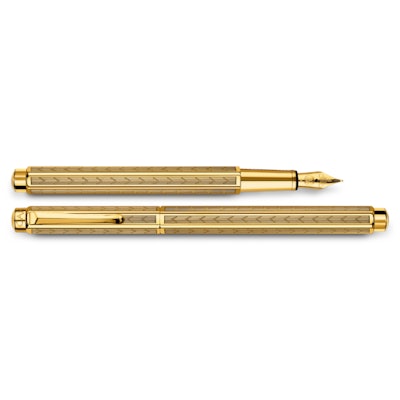 Gold-plated Ecridor Chevron fountain pen