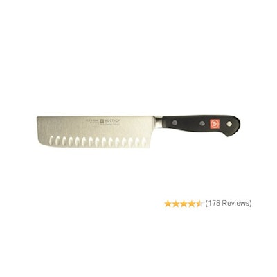 Amazon.com: Wusthof Classic 7-Inch Nakiri Knife with Hollow Edge, 4193/17: Usuba