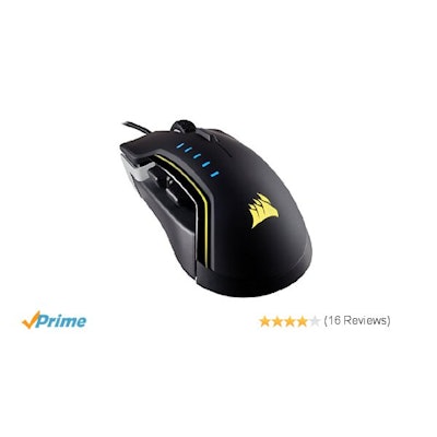 Amazon.com: Corsair CH-9302111-NA GLAIVE RGB Gaming Mouse, Backlit LED, 16000 DP