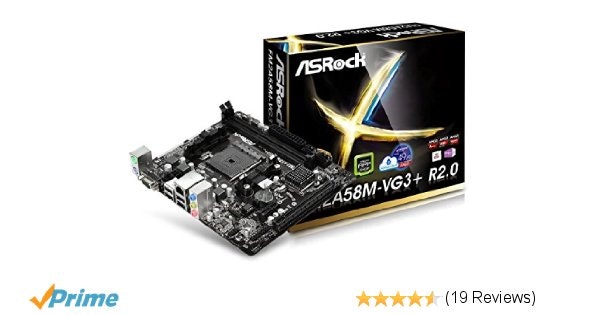 R2.0 ASRock Micro ATX DDR3 2400 FM2 Motherboard FM2A58M-VG3