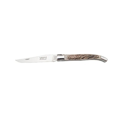 Robert David Laguiole Folding Knife - Stag Handle - 12C27 Stainless