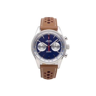 Lexington chronograph - indigo/silver — Mercer Watch Co.