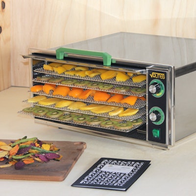 Square Rutes 5 Tray Stainless Steel Dehydrator by Raw Rutes